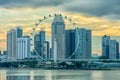 Singapore Flyer at sunset Royalty Free Stock Photo