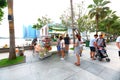 Singapore : Food kiosk along water front at the esplanade