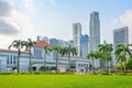 Singapore government and modern cityscape Royalty Free Stock Photo