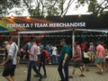 Singapore Grand Prix F1 2015 merchandise stalls.