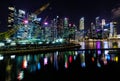 Singapore by night Royalty Free Stock Photo