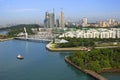 Singapore highway - view from cable car Royalty Free Stock Photo