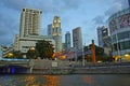 Singapore highway - view from cable car Royalty Free Stock Photo