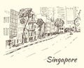 Singapore hub of shops, stores, markets, boutiques Royalty Free Stock Photo