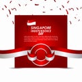 Singapore Independence Day Celebration Vector Template Design Illustration Royalty Free Stock Photo