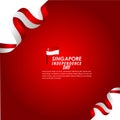 Singapore Independence Day Celebration Vector Template Design Illustration Royalty Free Stock Photo