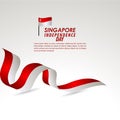 Singapore Independence Day Celebration Vector Template Design Illustration