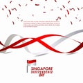 Singapore Independence Day Celebration Vector Template Design Illustration