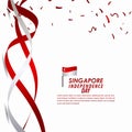 Singapore Independence Day Celebration Vector Template Design Illustration