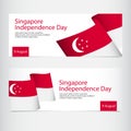 Singapore Independence Day Celebration Vector Template Design Illustration Royalty Free Stock Photo