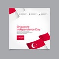 Singapore Independence Day Celebration Vector Template Design Illustration Royalty Free Stock Photo