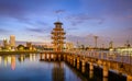 Tanjong Rhu Lookout Tower on blue hour