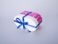 Singapore - jan 04 2016 : Baskin Robbins ice cream box on the ba Royalty Free Stock Photo