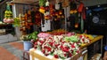 Indian colorful flower on street market in Singapore