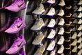 Singapore-21 JAN 2017: Nike shoes Kobe series display wall in shopping mall Royalty Free Stock Photo
