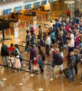 People Queue airport immigration Singapore Royalty Free Stock Photo