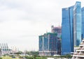 Singapore, 2016 January 14: Landscape of Marina Bay financial district