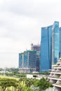 Singapore, 2016 January 14: Landscape of Marina Bay financial district