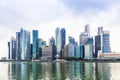 Singapore, 2016 January 14: Landscape of Marina Bay financial district