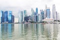 Singapore, 2016 January 14: Landscape of Marina Bay financial district