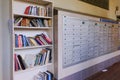 Shelf of books for sharing; book swap corner at an HDB residential block at Bishan town, spread joy of reading