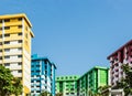 Singapore-22 JUL 2017:colorful Singapore HDB residential building,Rochor centre building