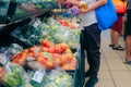 Singapore 2023 Jul12 Fresh produce individually wrapped in plastic bags for protection and freshness, adding to the plastic waste