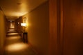 SINGAPORE - JULY 23rd, 2016: luxury Hotel corridor with modern interior, beautiful lighting