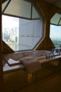 SINGAPORE - JULY 23rd, 2016: luxury Hotel room with modern interior, beautiful Large bathroom marble Royalty Free Stock Photo