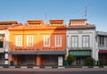 SINGAPORE - JULY 5, 2016 : Shop house in Singapore Royalty Free Stock Photo