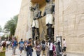 Unidentified tourists enjoy the view at Universal Studio in Singapore