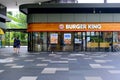 Singapore Jun2020 Facade of Burger King fast food restaurant; front view shopfront exterior. No dining-in allowed at restaurants;