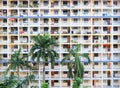 Singapore-11 JUN 2018:Singapore high density residential building HDB facade day view