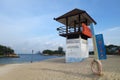 Life Guard Station at Siloso Beach, Singapore Royalty Free Stock Photo