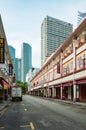 SINGAPORE - JUNE 22, 2016 : Shop house in Singapore Royalty Free Stock Photo