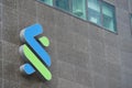 Singapore 1 june 2022. standard chartered bank logo on financial building Royalty Free Stock Photo
