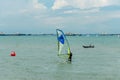 Singapore East Coast Park Beach : Wind surfing competition during summer