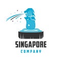 Singapore landmark logo design template