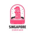 Singapore landmark logo design template