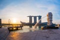 Singapore landmark Merlion Royalty Free Stock Photo