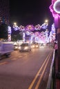 Singapore little india 22 june 2022. street lighting and traffic in little india