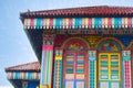 Singapore little india 22 june 2022. street view of Colorful facade buildings Royalty Free Stock Photo