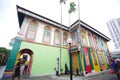 Singapore little india 22 june 2022. street view of Colorful facade buildings and traffic Royalty Free Stock Photo