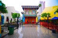 Singapore little india 22 june 2022. street view of Colorful facade buildings and traffic Royalty Free Stock Photo