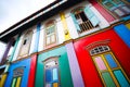 Singapore little india 22 june 2022. street view of Colorful facade buildings and traffic Royalty Free Stock Photo