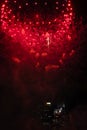 Singapore firework, red explosion Royalty Free Stock Photo