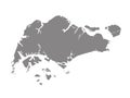 Singapore map - the Republic of Singapore Royalty Free Stock Photo