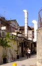 Singapore-24 MAR 2018:Singapore Geylang area vintage style small Alley view