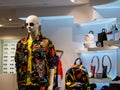 SINGAPORE - 25 MAR 2019 - Merchandise display of a Versace Italian luxury fashion store