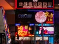 SINGAPORE - 18 MAR 2019 - Neon signs of Chinese nightclubs and KTV karaoke clubs